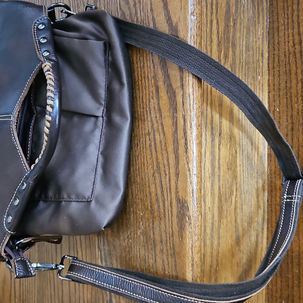 HESHE Leather Top Handle Satchel Crossbody Tote Bag - Picture 5 of 8